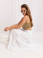 White flared skirt for summer.