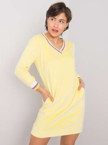 Yellow velour dress Aspen RUE PARIS