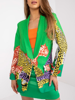Zielona damska marynarka z printami Yvonne