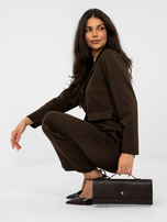 Czekoladowa jednorzędowa marynarka od kompletu