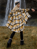 Żółto-czarna długa luźna koszula Orina 