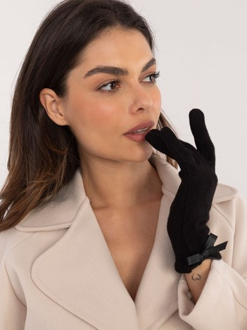 Wholesale Black Women's Gloves with Bow