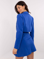 Hurtownia Kobaltowa elegancka marynarka z podszewką