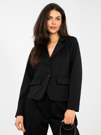 Czarna dresowa marynarka z miękkiego materiału