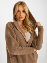 Hurt Jasnobrązowy płaszcz alpaka z dodatkiem wełny