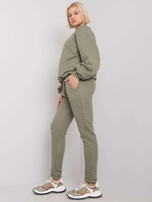 Khaki two-piece quilted set Palermo