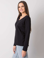 Czarna damska bluzka z długim rękawem Libourne RUE PARIS