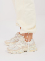 Ecru dresowe spodnie typu bojówki NATURAL SIDE 