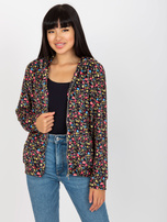 Hurt Czarno-żółta wzorzysta bluza rozpinana z kapturem RUE PARIS 