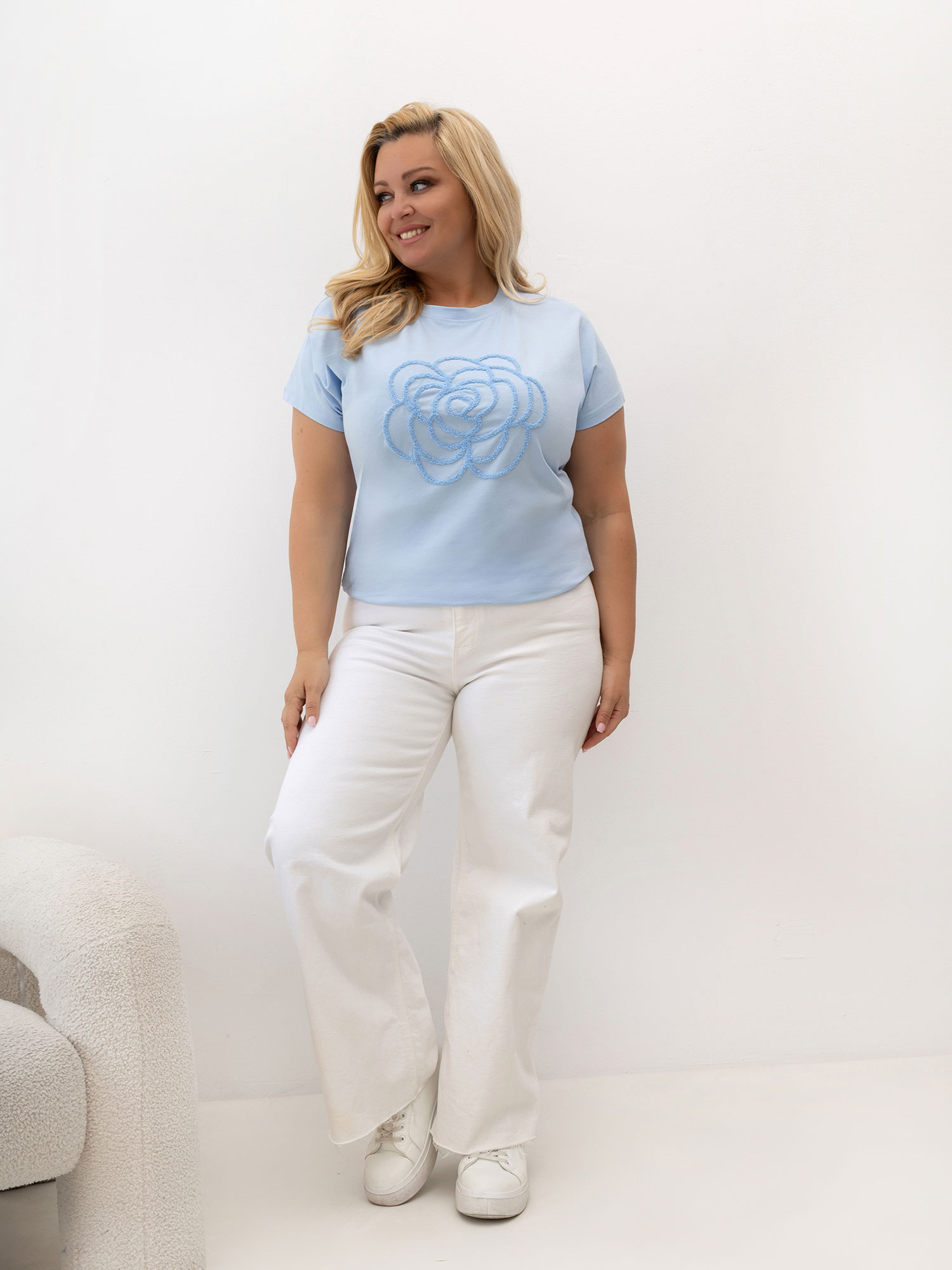 T-shirt jasny niebieski