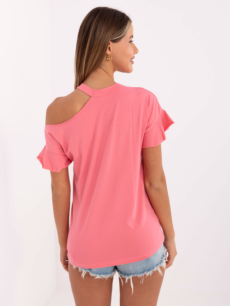 Różowa bluzka z odkrytym ramieniem Rosalee