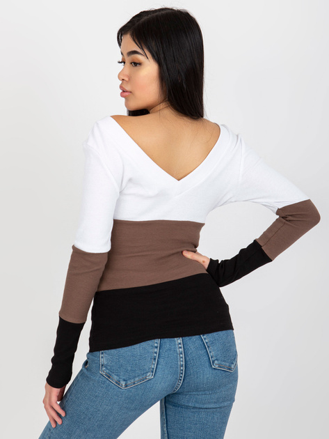 Hurt Biało-czarna codzienna bluzka basic w prążek RUE PARIS