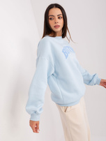 Hurt Jasnoniebieska bluza bez kaptura o kroju oversize