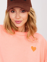 Fluo pomarańczowa bluza oversize bez kaptura