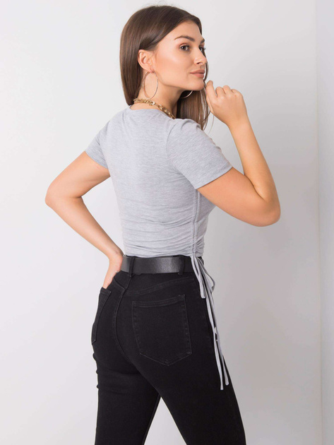 Szary melanżowy t-shirt Rossa