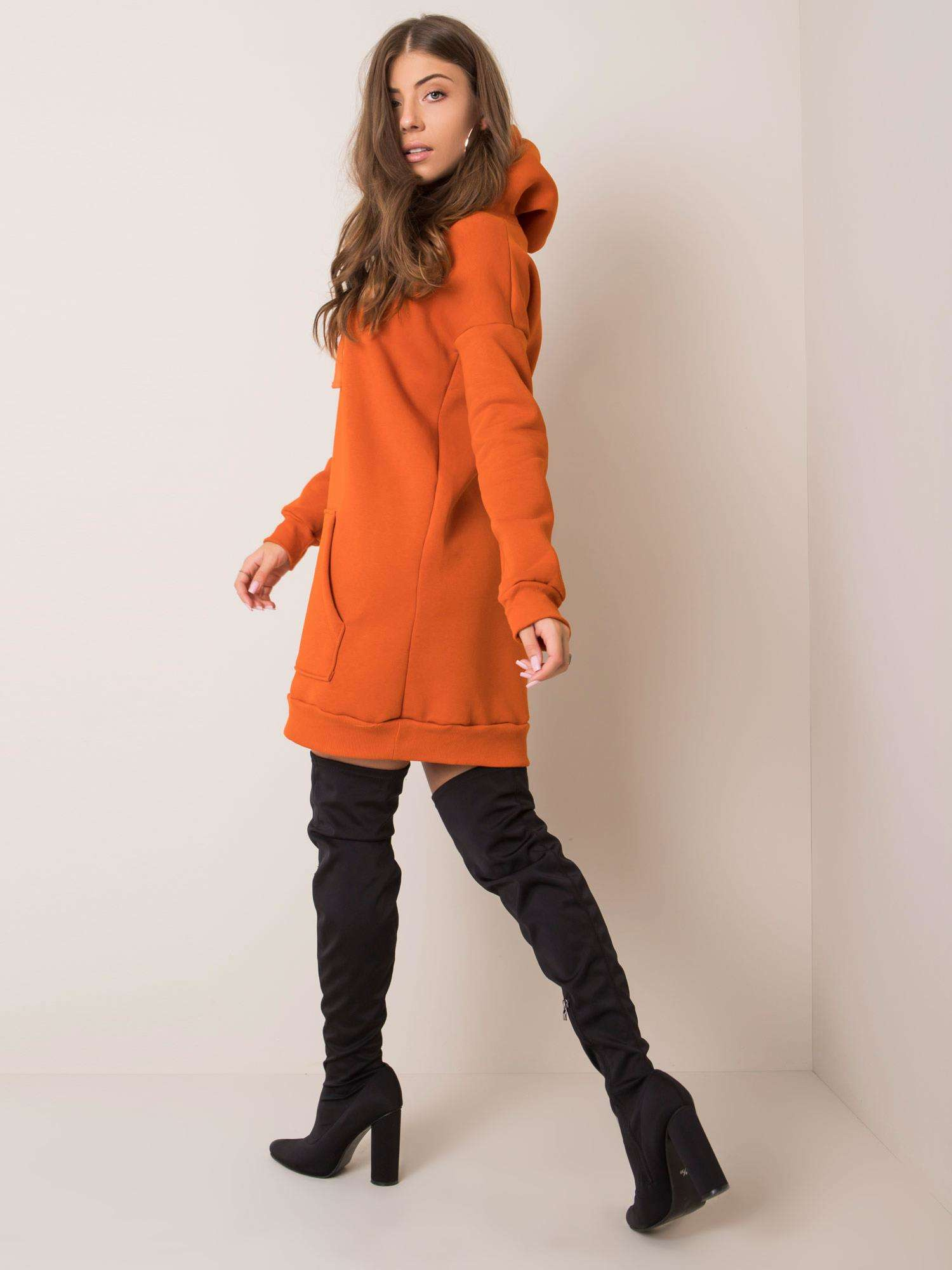 Dunkelorange Kleid Vittoria RUE PARIS.