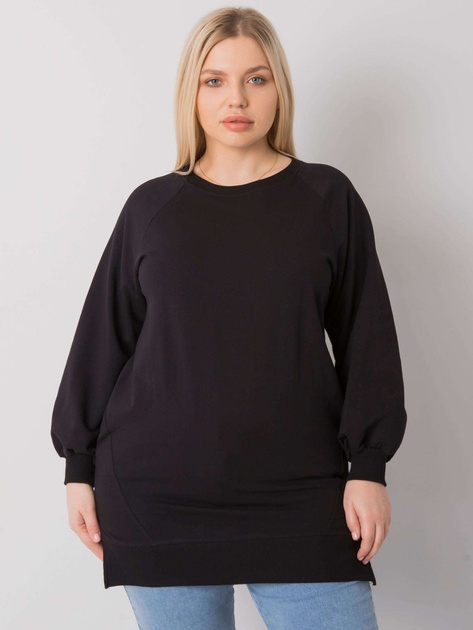 Czarna gładka bluza plus size Toledo