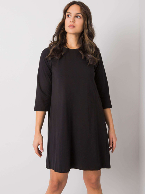 Hurt Czarna sukienka z rękawem 3/4 Jamelia RUE PARIS