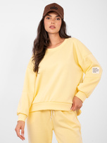 Jasnożółty dresowy komplet z bluzą oversize