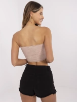 Brudnoróżowy top bandeau z podszewką SUBLEVEL