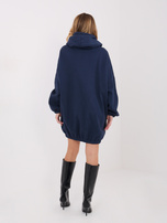 Granatowa sukienka basic z gumką na dole