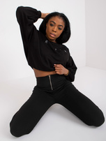 Czarne legginsy na co dzień z wysokim stanem RUE PARIS