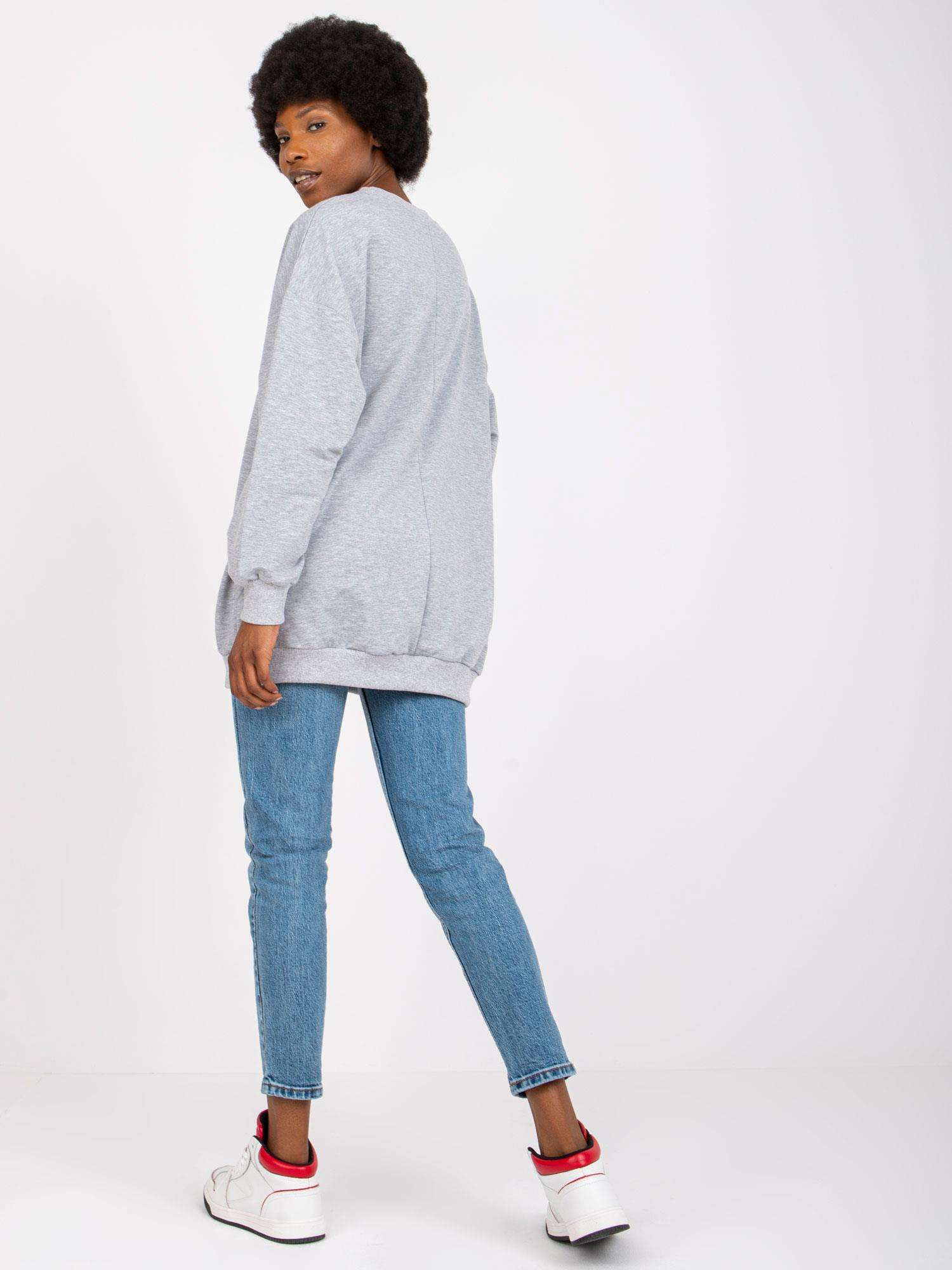 Szara melanżowa bluza dresowa oversize Jessica 