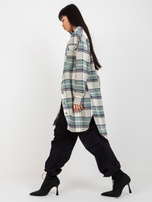 Hurt Khaki luźna koszula długa w kratę STITCH & SOUL