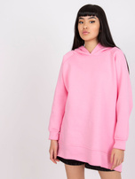 Różowa dresowa bluza basic z kapturem Canberra