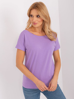 Hurt Liliowy t-shirt su iškirpte nugarai Fire BASIC FEEL GOOD.