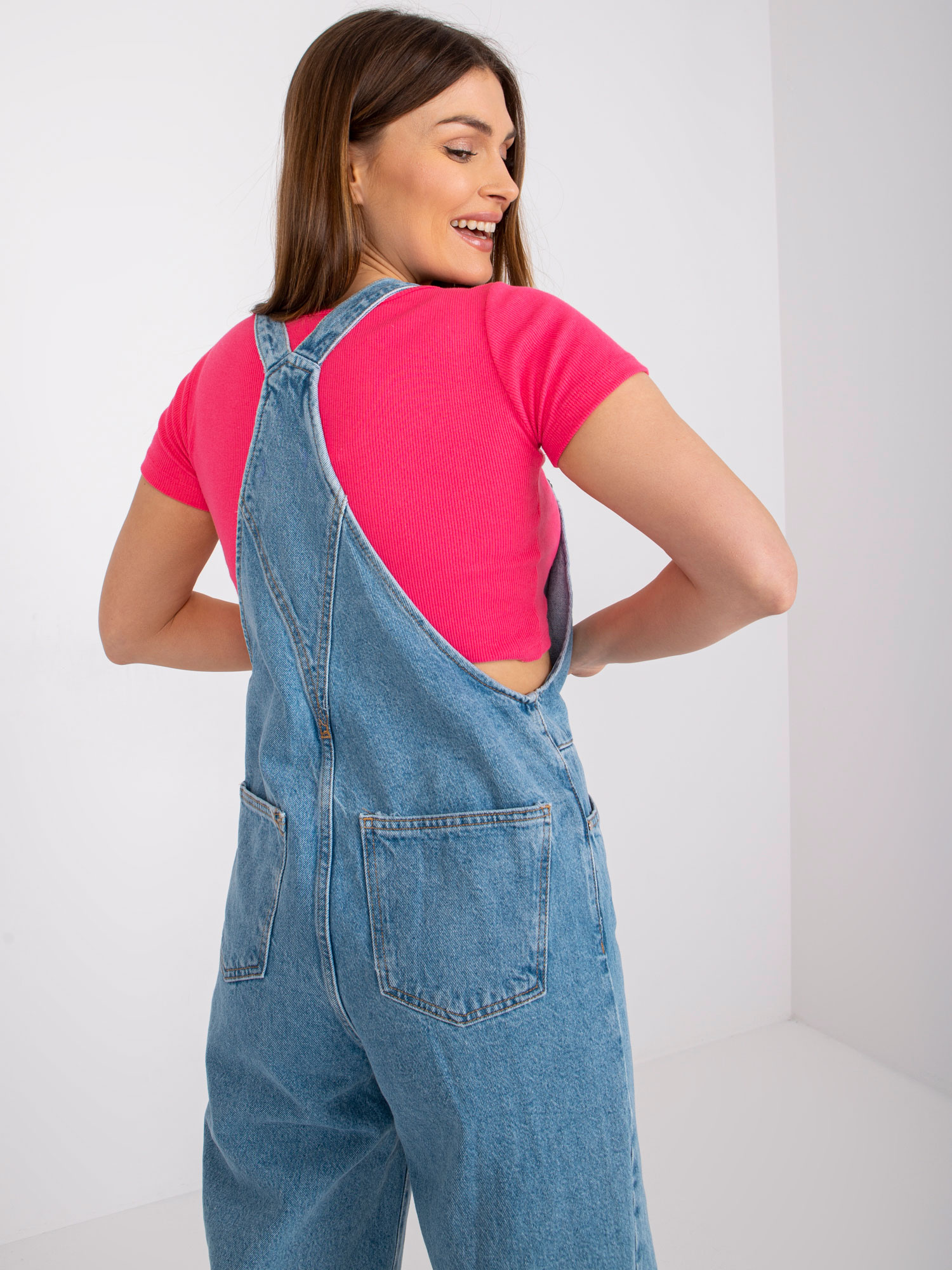 Light blue jeans jumpsuit for women Verona RUE PARIS 