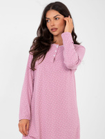 Brudnoróżowa nocna koszula z nadrukiem