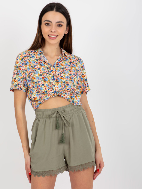 Hurt Khaki zwiewne szorty casualowe z wiązaniem SUBLEVEL