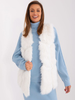 Hurtownia Ecru kamizelka futrzana z podszewką