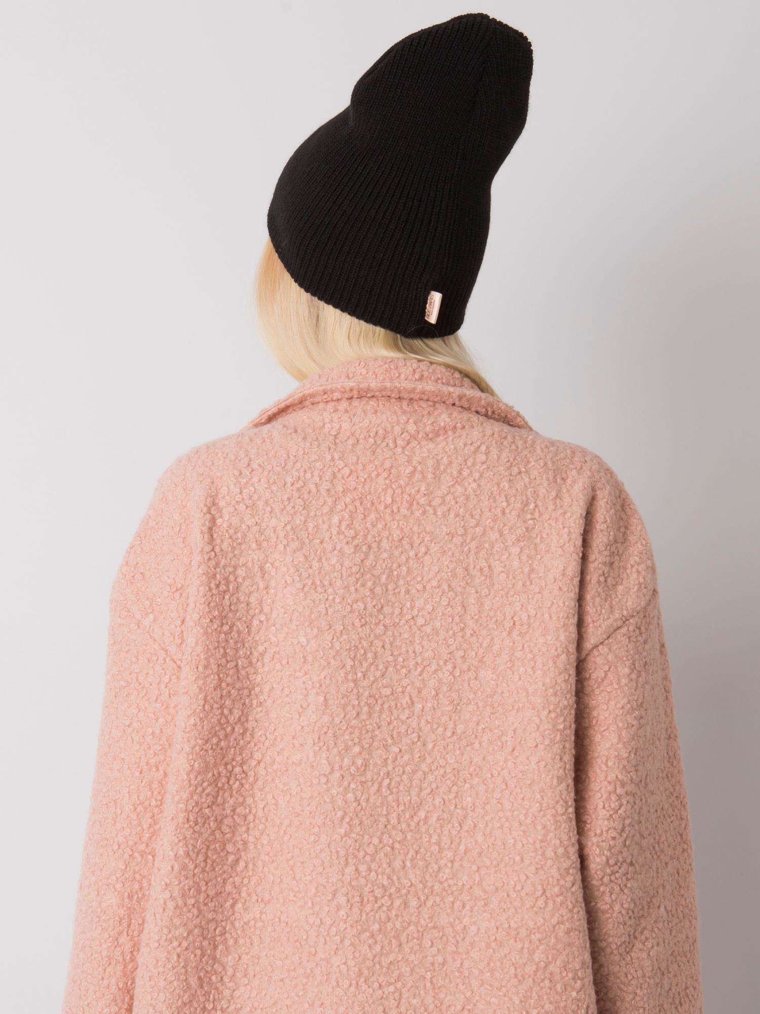 Black Knitted Beanie Hat RUE PARIS