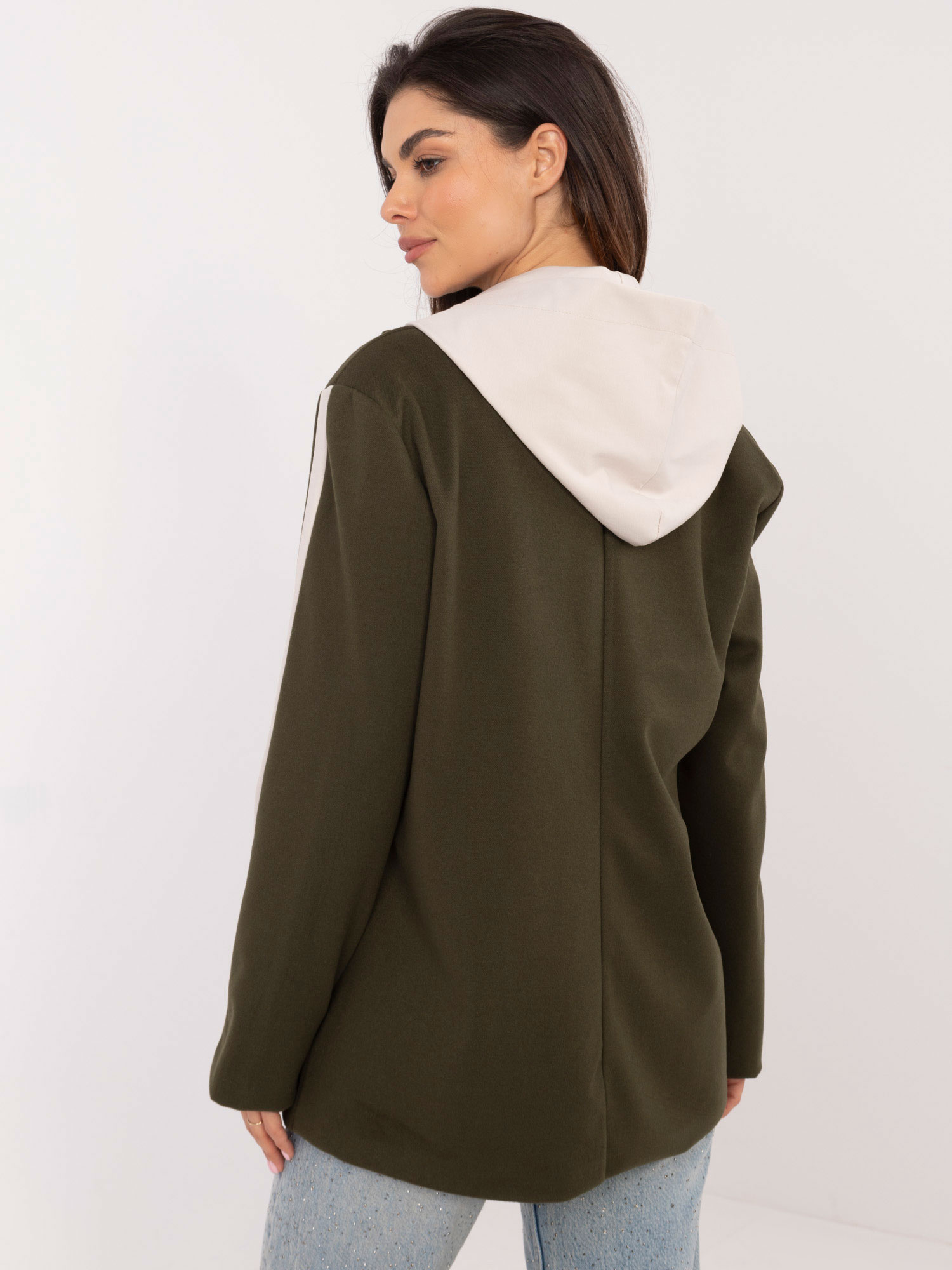 Hurtownia Khaki sportowa marynarka z kapturem 