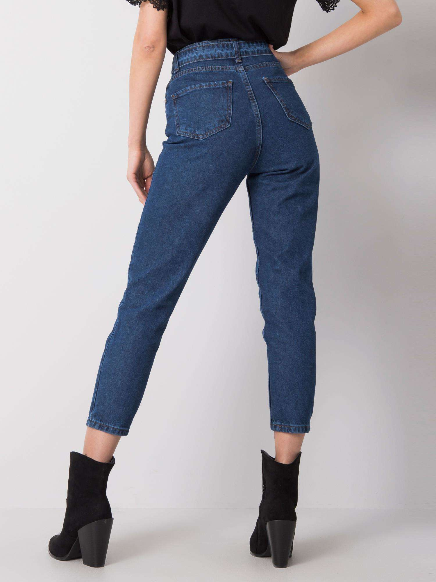 Blaue High-Waist-Jeanshose Kiara RUE PARIS.