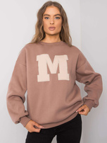 Dark beige cotton sweatshirt Armelle