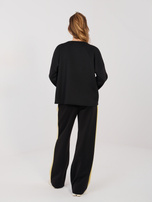 Czarny casualowy komplet z bluzą oversize RUE PARIS 