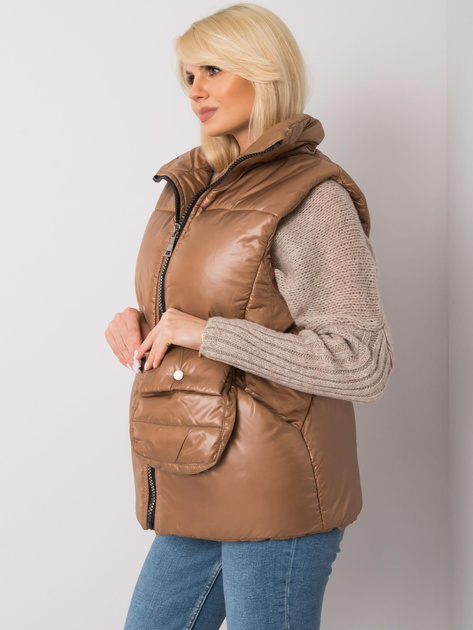 Brązowa kamizelka puchowa Effie