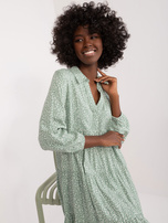 Hurt Khaki sukienka z printem i kołnierzem SUBLEVEL