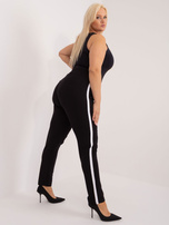 Czarne spodnie dresowe plus size Kairi