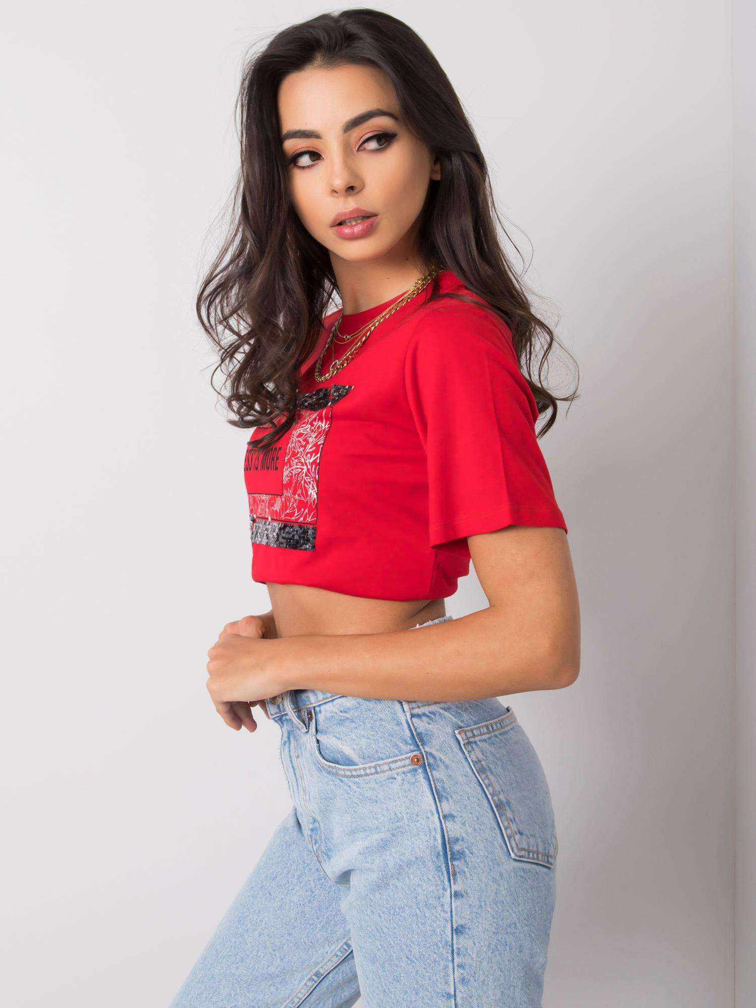 Red t-shirt with Nikki inscription