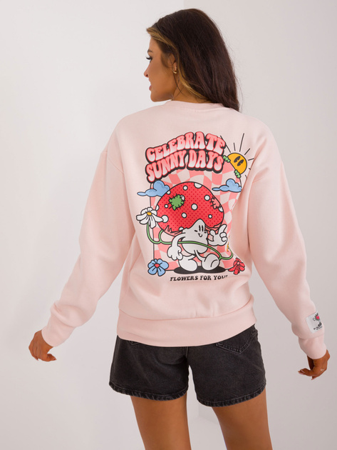 Hurt Jasnoróżowa dresowa bluza z nadrukiem SUBLEVEL