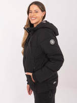 Czarna zimowa kurka z kapturem SUBLEVEL