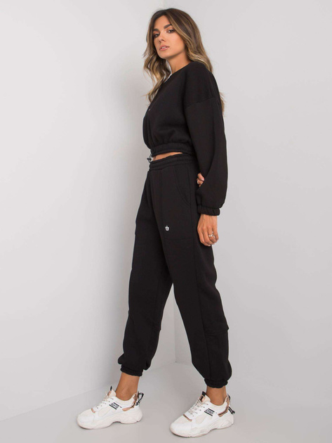Czarny dresowy komplet dwuczęściowy Maleah