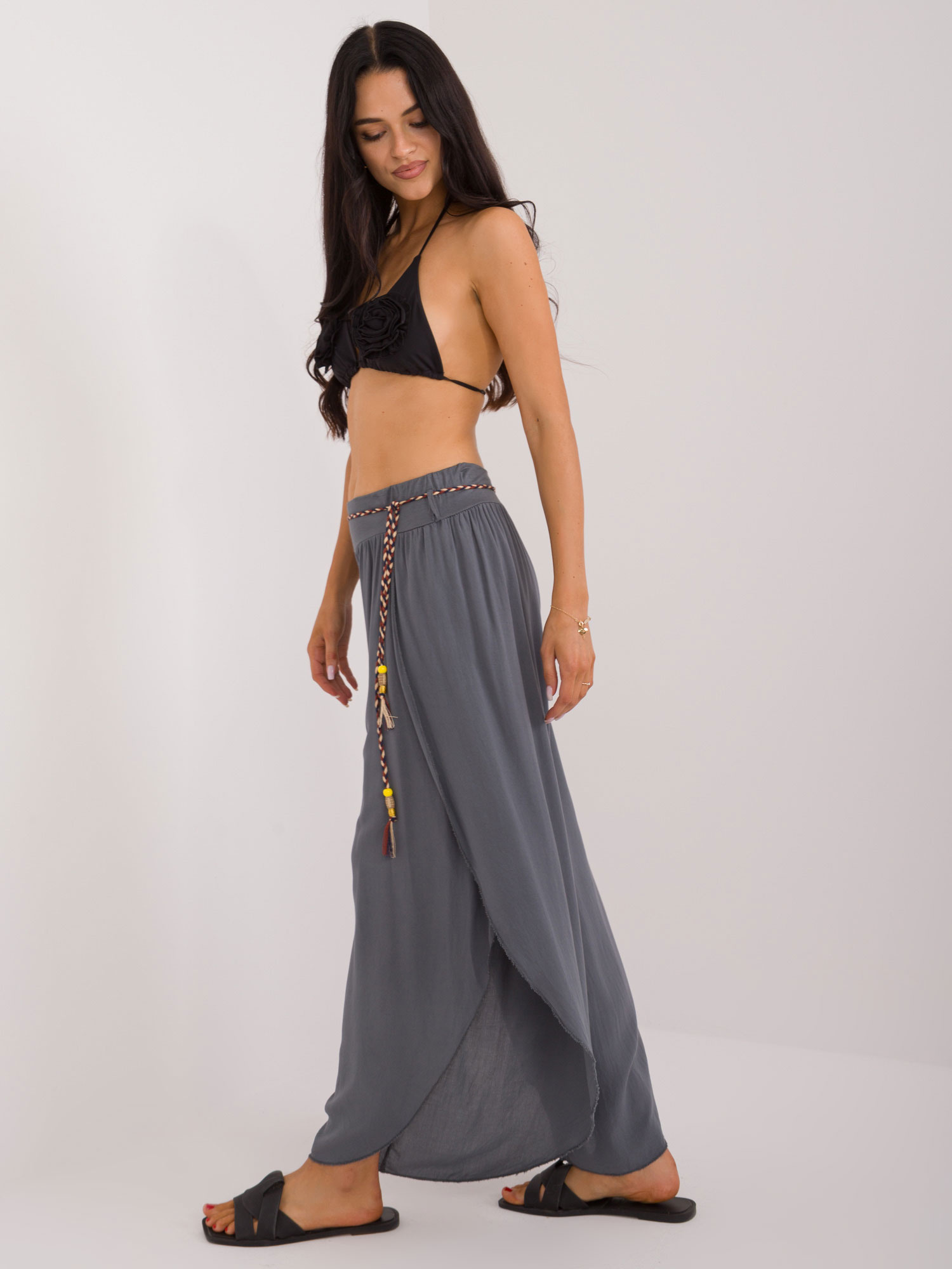 Hurt Graphite wide trousers made of material OCH BELLA.