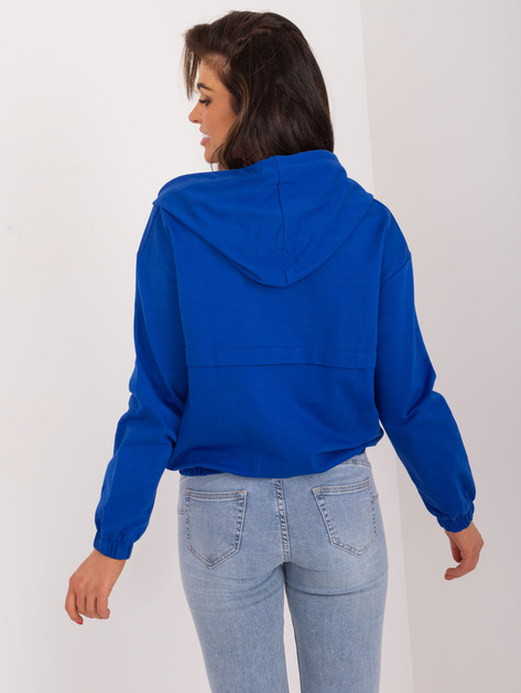 Hurtownia Kobaltowa dresowa bluza z bawełny