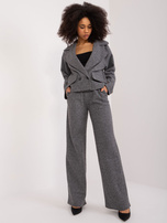 Hurt Czarno-szara melanżowa marynarka od kompletu