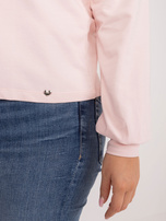 Šviesiai rožinė plus size bliuzono Florentia.